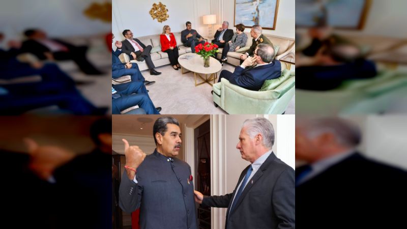 Presidentes de Venezuela y Cuba sostienen encuentro bilateral