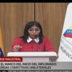 Vicepresidenta Rodríguez: En el mundo "hoy el 25% de la producción de petróleo está sancionada"