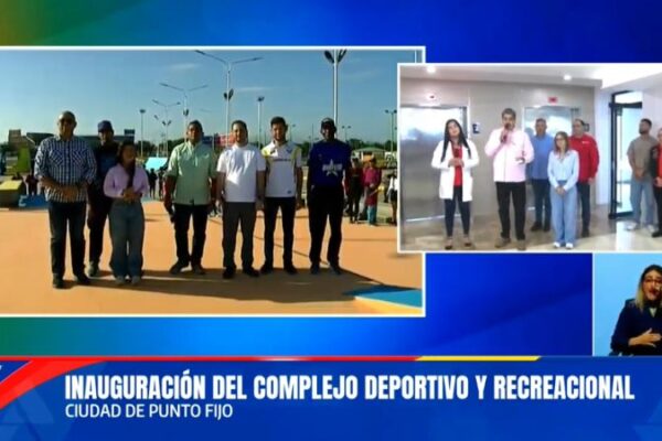 Mandatario nacional inauguró Complejo Deportivo y Recreacional en Falcón