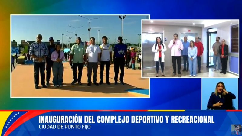 Mandatario nacional inauguró Complejo Deportivo y Recreacional en Falcón