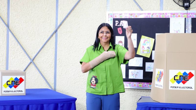 Delcy Rodríguez: imposible opacar la realidad del Pueblo que hoy nuevamente está en fiesta democrática