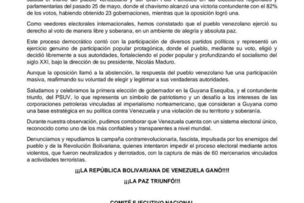 Canciller Gil agradece respaldo de Rusia "al sólido sistema de votación" venezolano