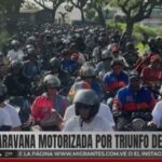 Fuerza motorizada celebra el triunfo del chavismo con una gran caravana en Caracas