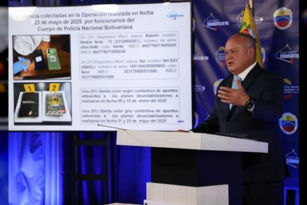 Cabello: María Corina Machado aparece vinculada a todas las acciones terroristas contra Venezuela