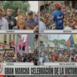 Gobernadores elegidos en Guárico y Bolívar celebraron con marcha la victoria popular del 25M