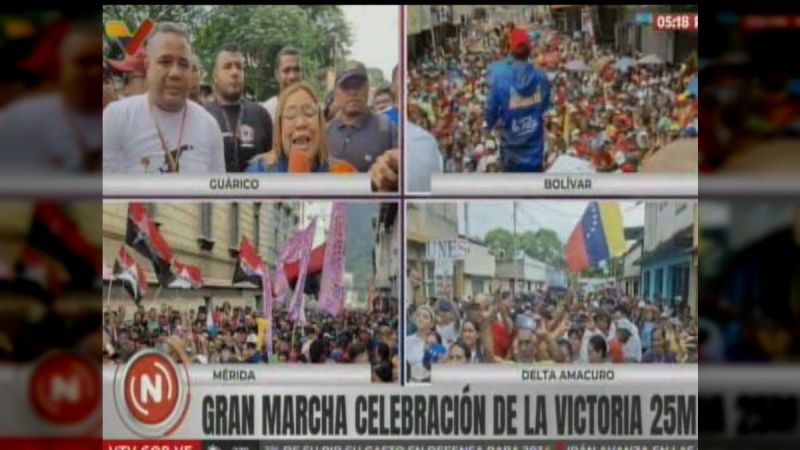 Gobernadores elegidos en Guárico y Bolívar celebraron con marcha la victoria popular del 25M