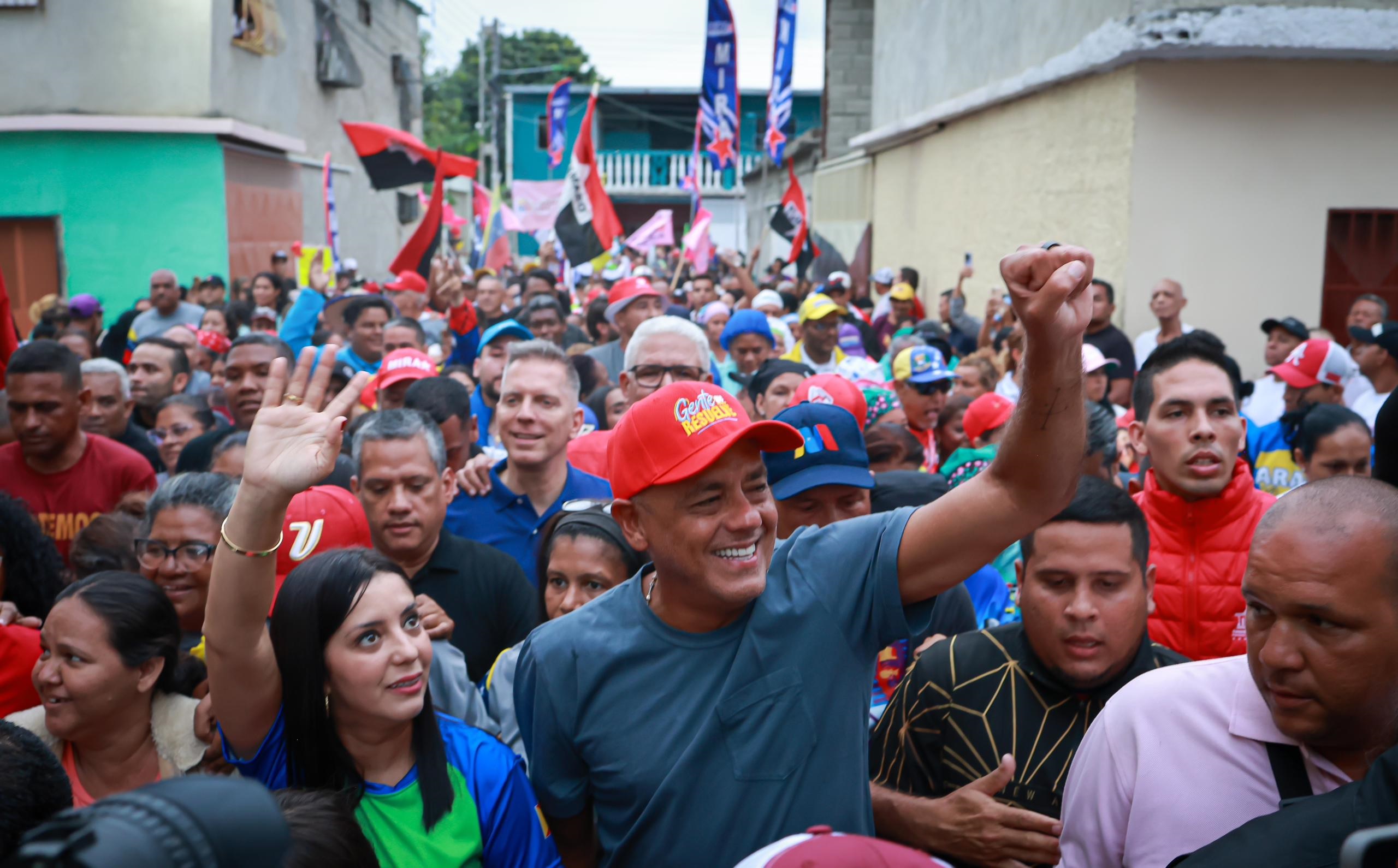 Marea revolucionaria desbordó Linares Alcántara en apoyo a Joana Sánchez y a Jorge Rodríguez - PSUV Aragua