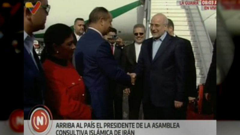 Arriba a Venezuela el presidente de la Asamblea Consultiva Islámica de Irán