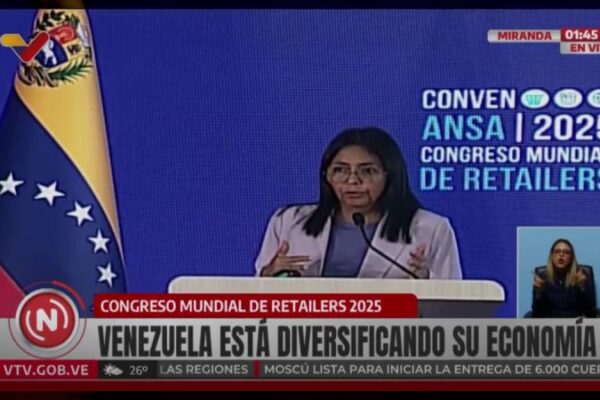 Vicepresidenta Ejecutiva: El Sector Retailers representa el 4,5% del PIB en Venezuela (+Congreso)