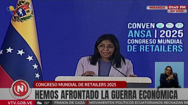 Delcy Rodríguez: Economía nacional creció 9,32 % durante el primer trimestre de 2025
