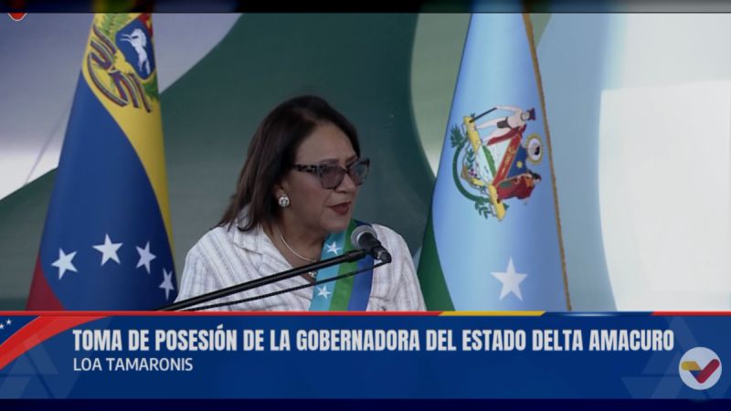 Gobernadora Loa Tamaronis se comprometió a entregar todo su ser al servicio del Pueblo deltano