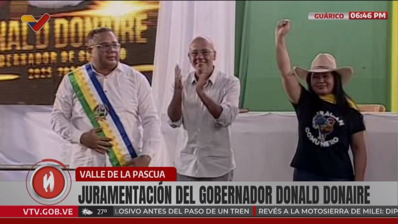 Jorge Rodríguez: Con Donald Donaire ha llegado la hora de un gobernador que gobierna para el pueblo