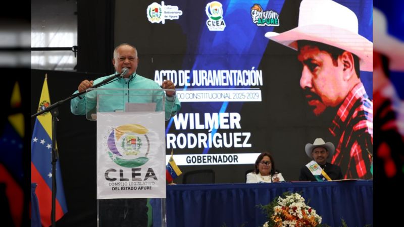 Cabello valoró el liderazgo humilde del gobernador del estado Apure