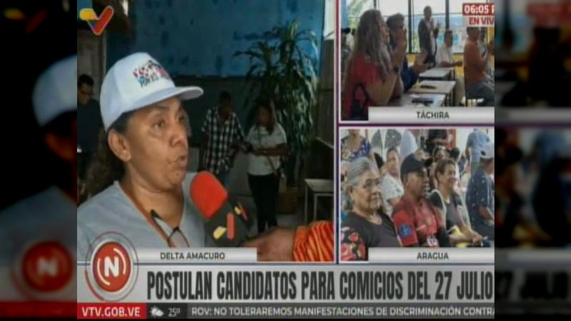 Pueblo organizado de Delta Amacuro postuló a sus candidatos para las elecciones del 27J