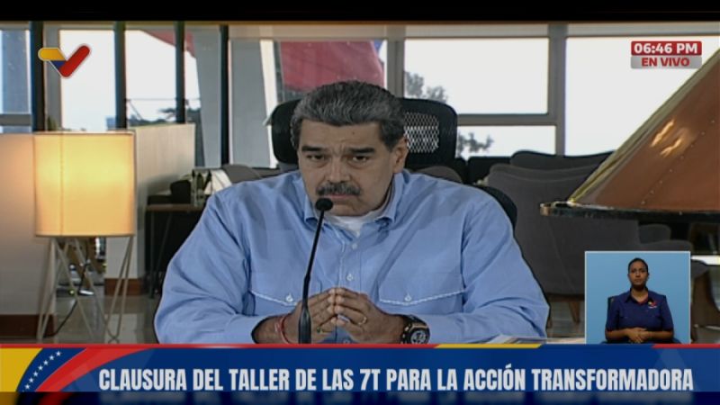 Presidente Maduro lideró acto de clausura del Taller de las 7T para la Acción Transformadora