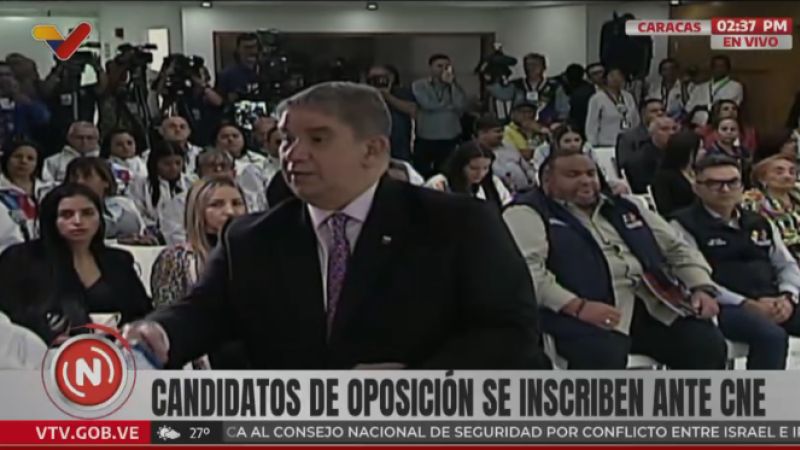 Partidos de oposición presentaron ante el CNE sus candidatos para las elecciones del 27-J