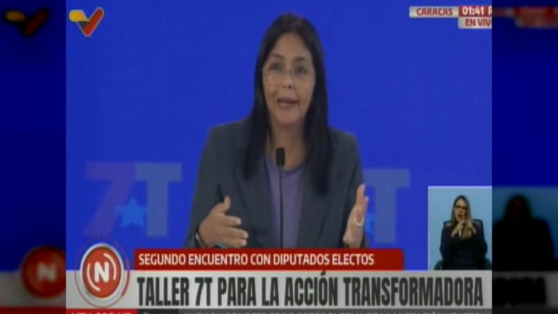 Vicepresidenta Rodríguez destaca trabajo del Parlamento Nacional en el desarrollo económico del país